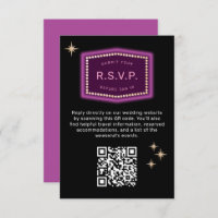 Neon Sign Vegas Wedding QR code Online RSVP
