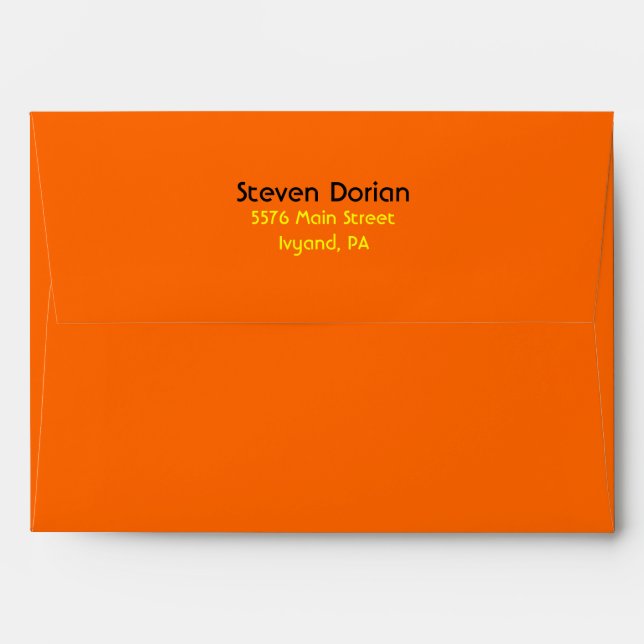 NEON SIGNS Bar Bat Mitzvah Invitation2 Envelope (Back (Top Flap))