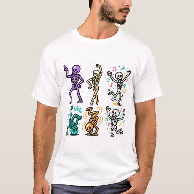 Neon Skeleton Dance Parade T-Shirt (Front)