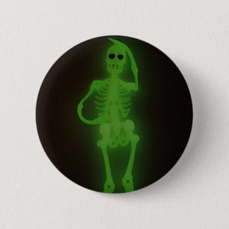 Neon Skelton 6 Cm Round Badge