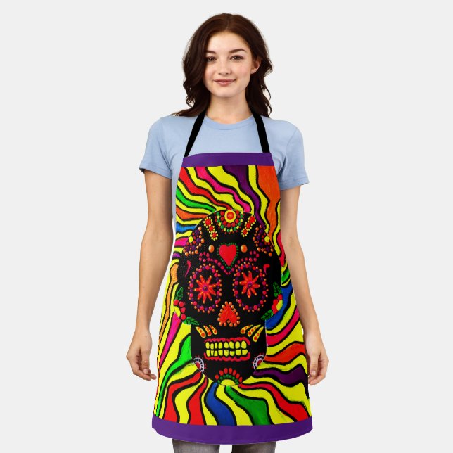 Neon Skull Apron (Worn)