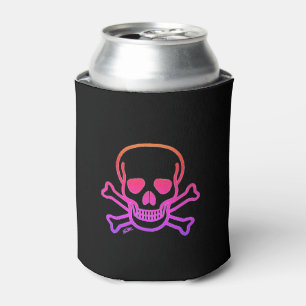 Neon Skull black can cooler 2-side