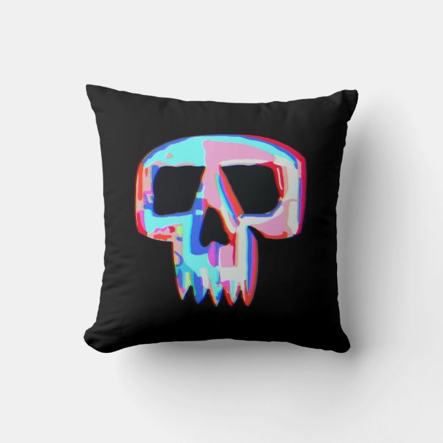 Neon Skull Cushion (Front)