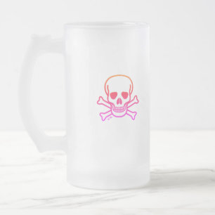 Neon Skull frosted mug