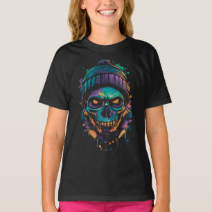 Neon Skull: Graffiti Glow T-Shirt