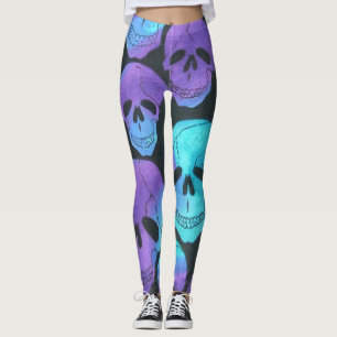 Neon Skulls Leggings