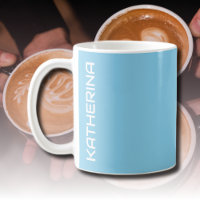 Neon Sky Blue Solid Colour | Classic Personalised