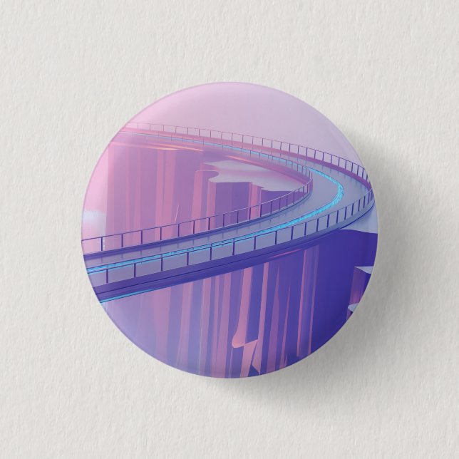 Neon Skybridge Dreamscape 3 Cm Round Badge (Front)