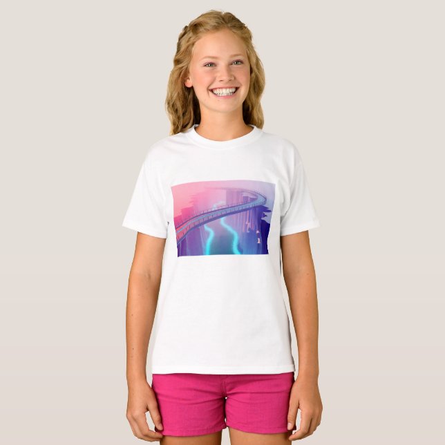 Neon Skybridge Dreamscape T-Shirt (Front Full)