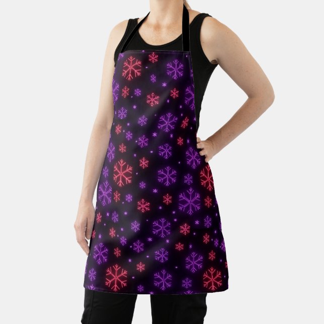 Neon Snowflakes Apron (Insitu)
