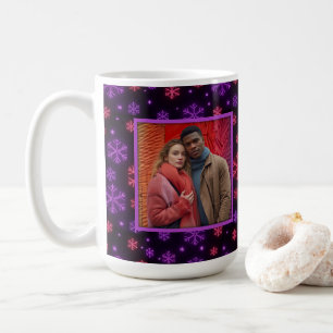 Neon Snowflakes Coffee Mug