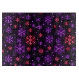 Neon Snowflakes Cutting Board