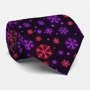 Neon Snowflakes Tie