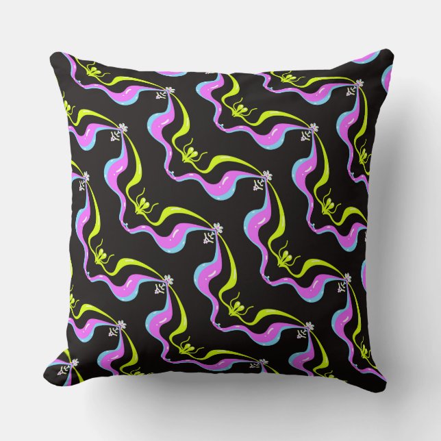 Neon Soundwave  Cushion (Front)