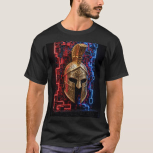 Neon Spartan Extra 3D Mosaic design T-Shirt