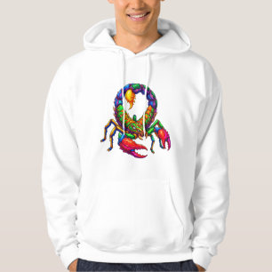 Neon Spectrum Scorpion Crest Hoodie