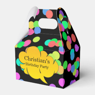 Neon Speech Bubble Birthday Party Favour Box