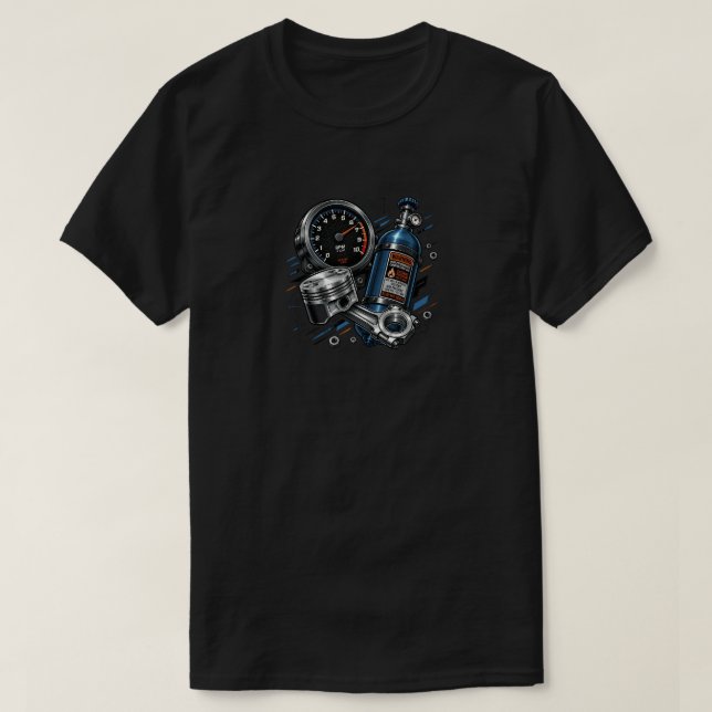 Neon Speed & Nitro Graphic Car Enthusiast Tee (Design Front)