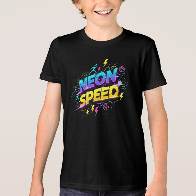 Neon Speed Sports T-Shirt Tri-Blend Shirt (Front)