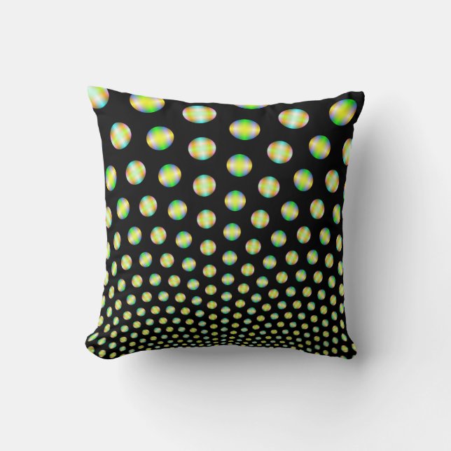 Neon Spheres on Black Pillows (Front)