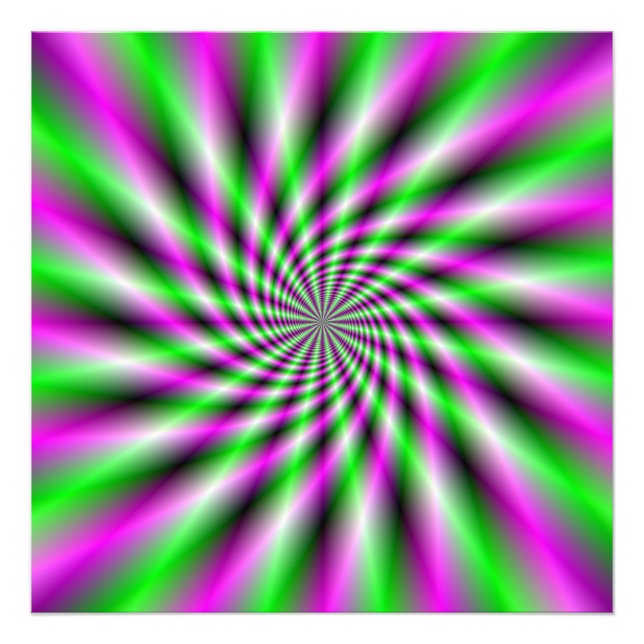 Neon Spinning Wheel Photo Print (Front)