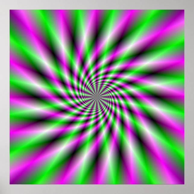 Neon Spinning Wheel Poster (Front)
