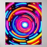 Neon Spiral Light Art