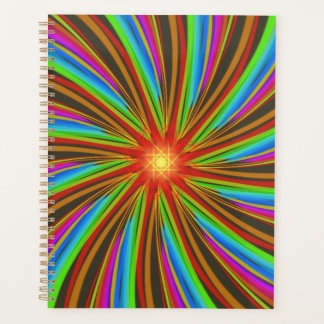 Neon Spiral Vortex – Vibrant Fractal Motion Design Planner