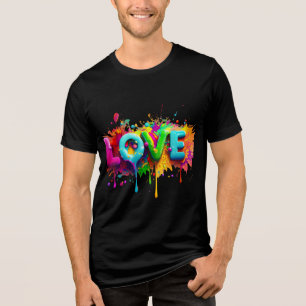 Neon Splash Love Graffiti Tee
