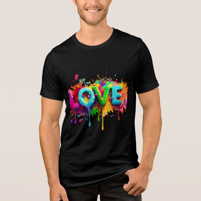 Neon Splash Love Graffiti Tee (Front)
