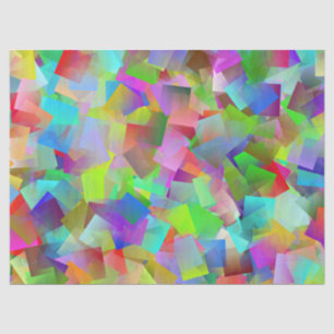 neon squares tissue paper