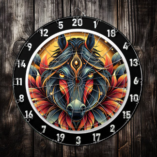 Neon Stallion Jungle Vibes Artwork Dartboard