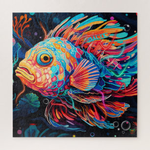 🐙 Neon Stargazer Fish 🐠 Jigsaw Puzzle