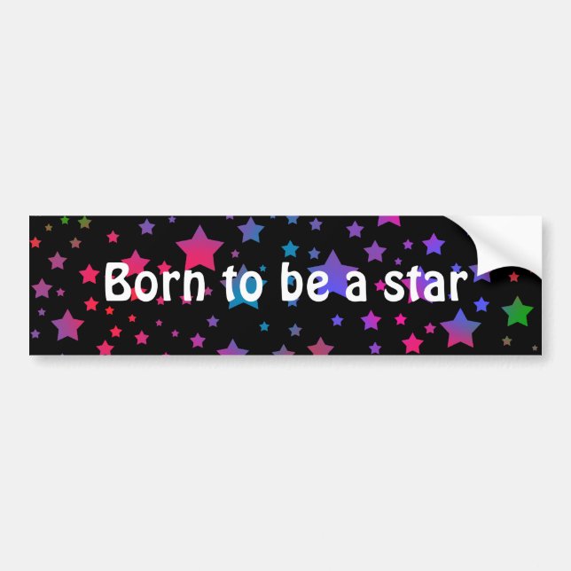 Neon Stars Bumper Sticker (Front)