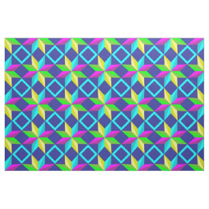 neon stars fabric