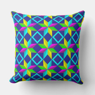 neon stars pillow