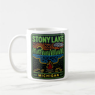 Neon Stoney Lake Michigan Coffee Mug