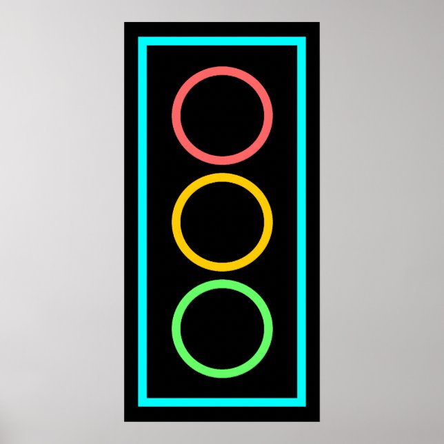Neon Stoplight Poster (Front)