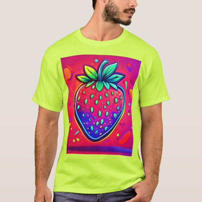 Neon Strawberry Pop T-Shirt (Front)