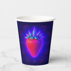 Neon Strawberry vivid Look Paper Cups