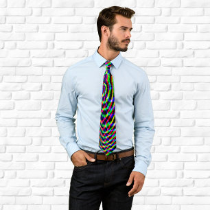 Neon Streamers Colourful Abstract Art Tie