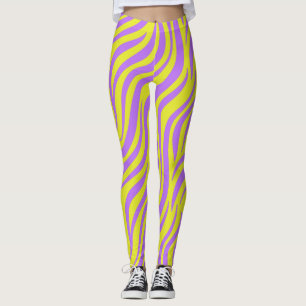 Neon Stripe Print Leggings