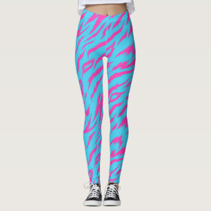 Neon Stripe Print Leggings