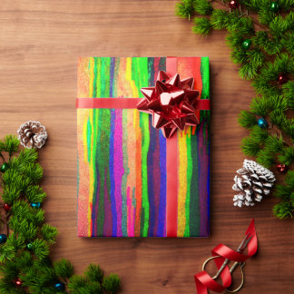 Neon Stripe Wrapping Paper
