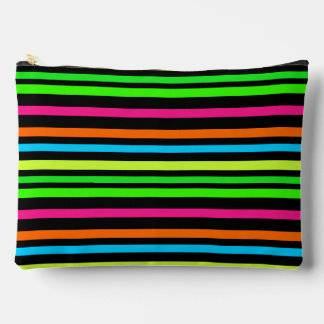 Neon stripes accessory pouch