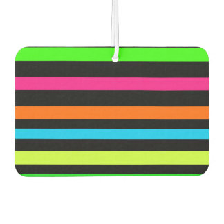 Neon stripes car air freshener