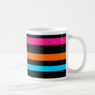 Neon stripes coffee mug
