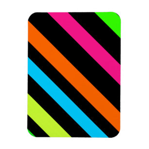 Neon stripes magnet