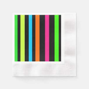 Neon stripes napkin