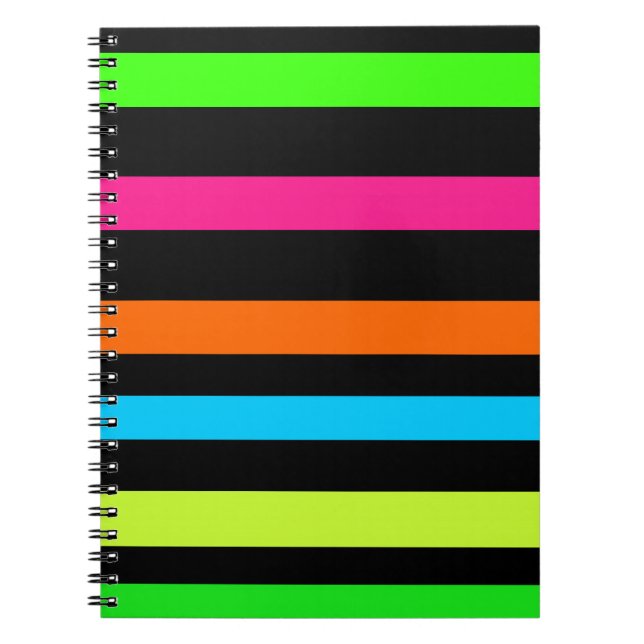 Neon stripes notebook (Front)